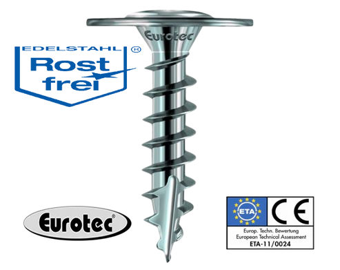 8,0 mm Pfostenverbinderschraube, Edelstahl A2, TX40