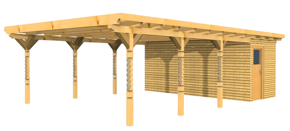 Doppelcarport mit Schuppen