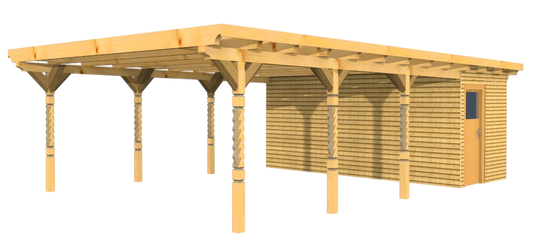 Doppelcarport mit Schuppen